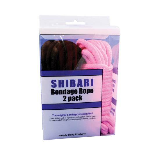 Bondage Rope 33 FT - 2 Pack - Pink & Black