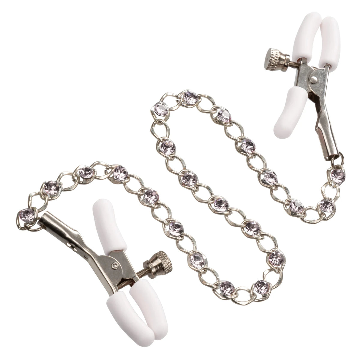 Nipple Play® Crystal Chain Nipple Clamps - Crystal