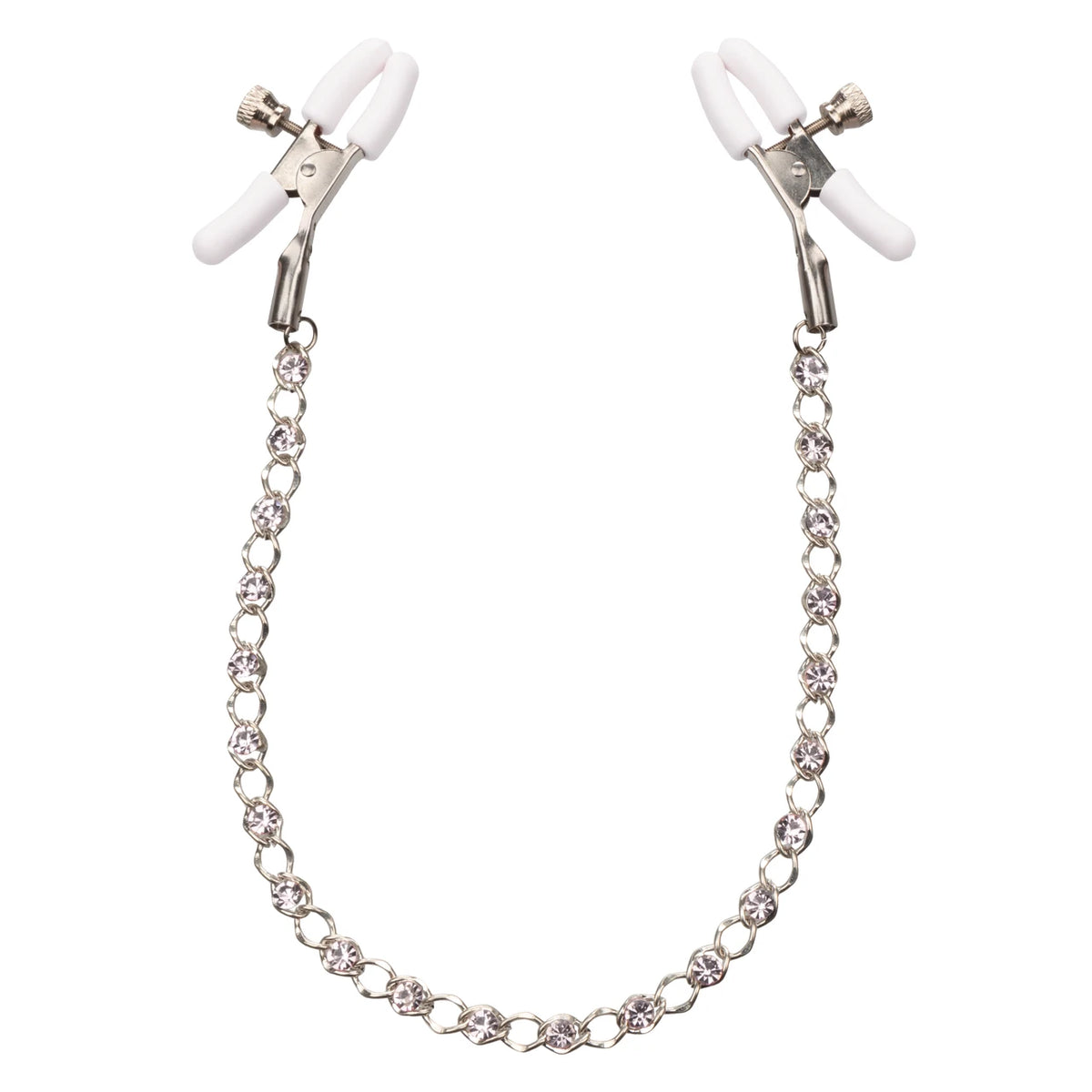Nipple Play® Crystal Chain Nipple Clamps - Crystal