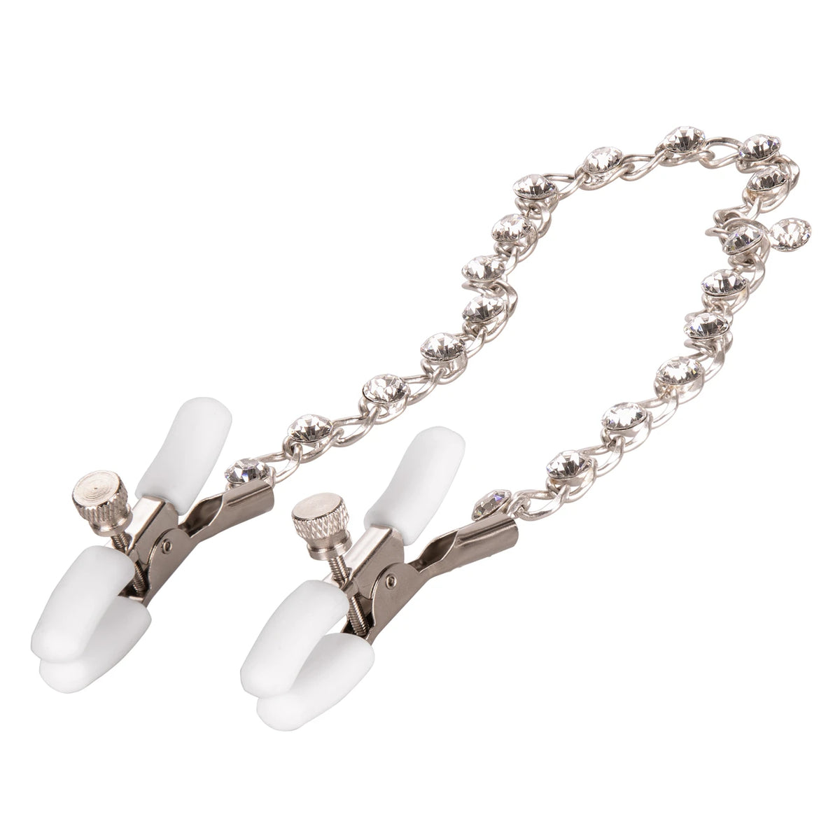 Nipple Play® Crystal Chain Nipple Clamps - Crystal