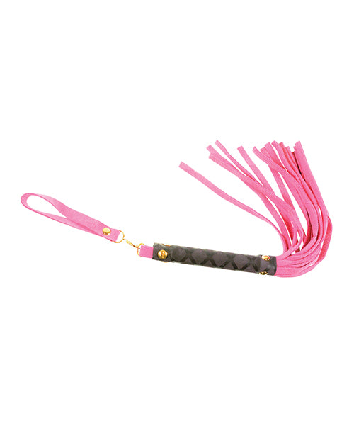 Mini Leather Flogger - Pink