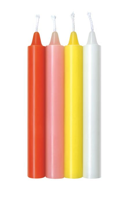 The 9's - Make Me Melt Sensual Warm-Drip Candles, 4 Pack, Pastel Colors