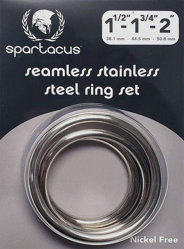 Seamless Stainless Steel C Ring Set - 1.5", 1.75'', & 2''
