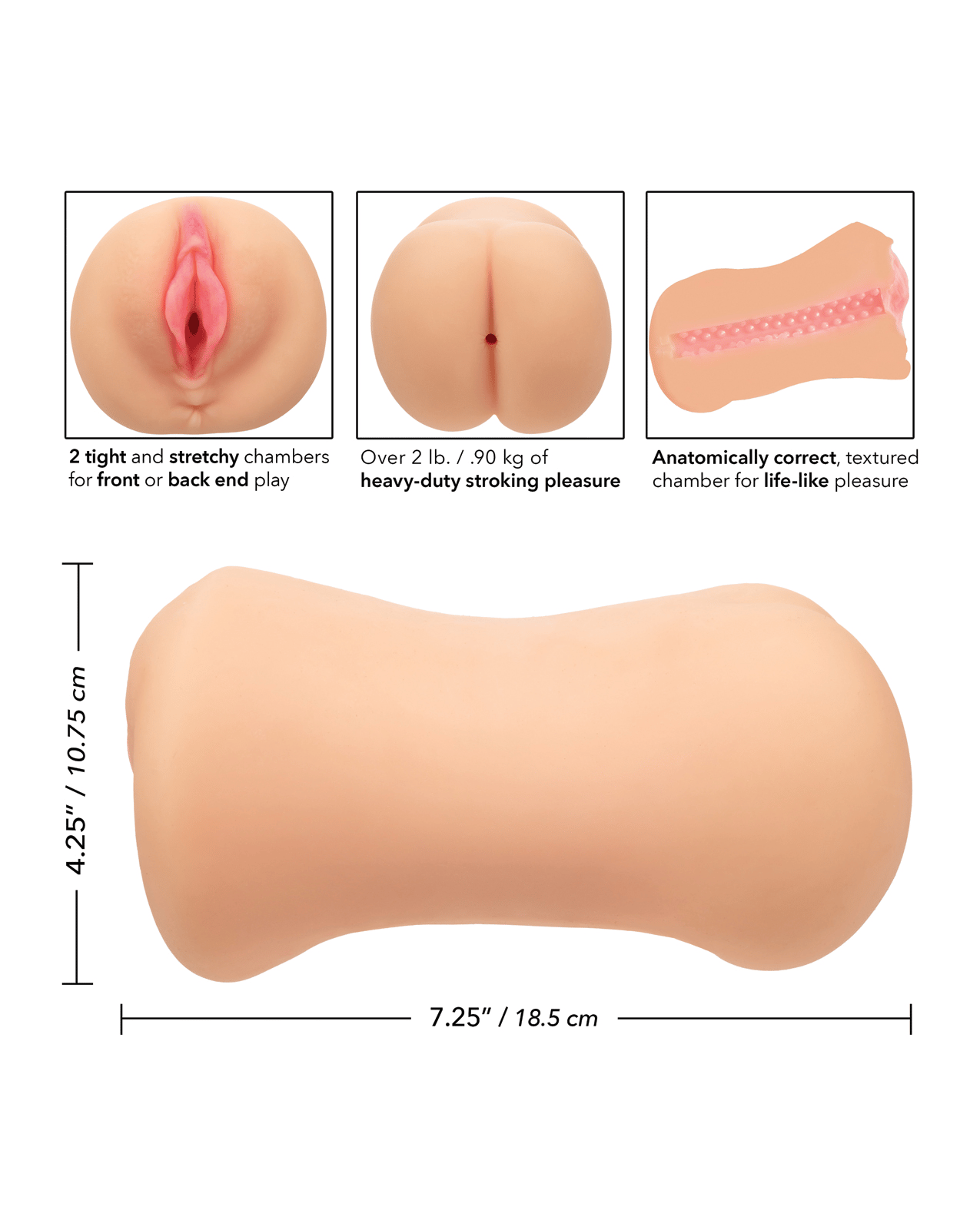 Stroke It - Dual Entry Pussy & Ass - Ivory