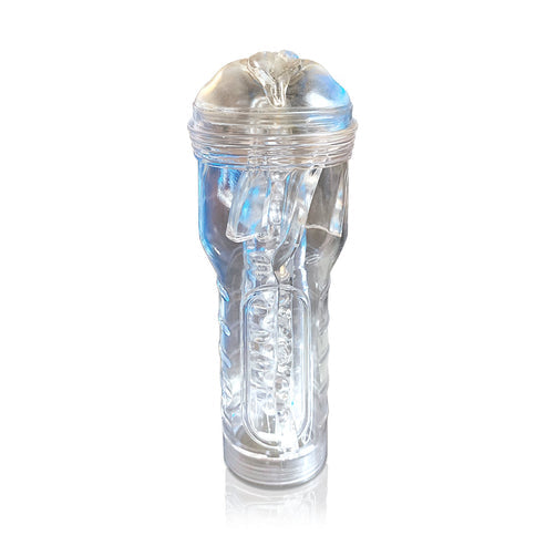 MSTR B8 In the Clear Pussy Stroker, Squeeze Box Canister