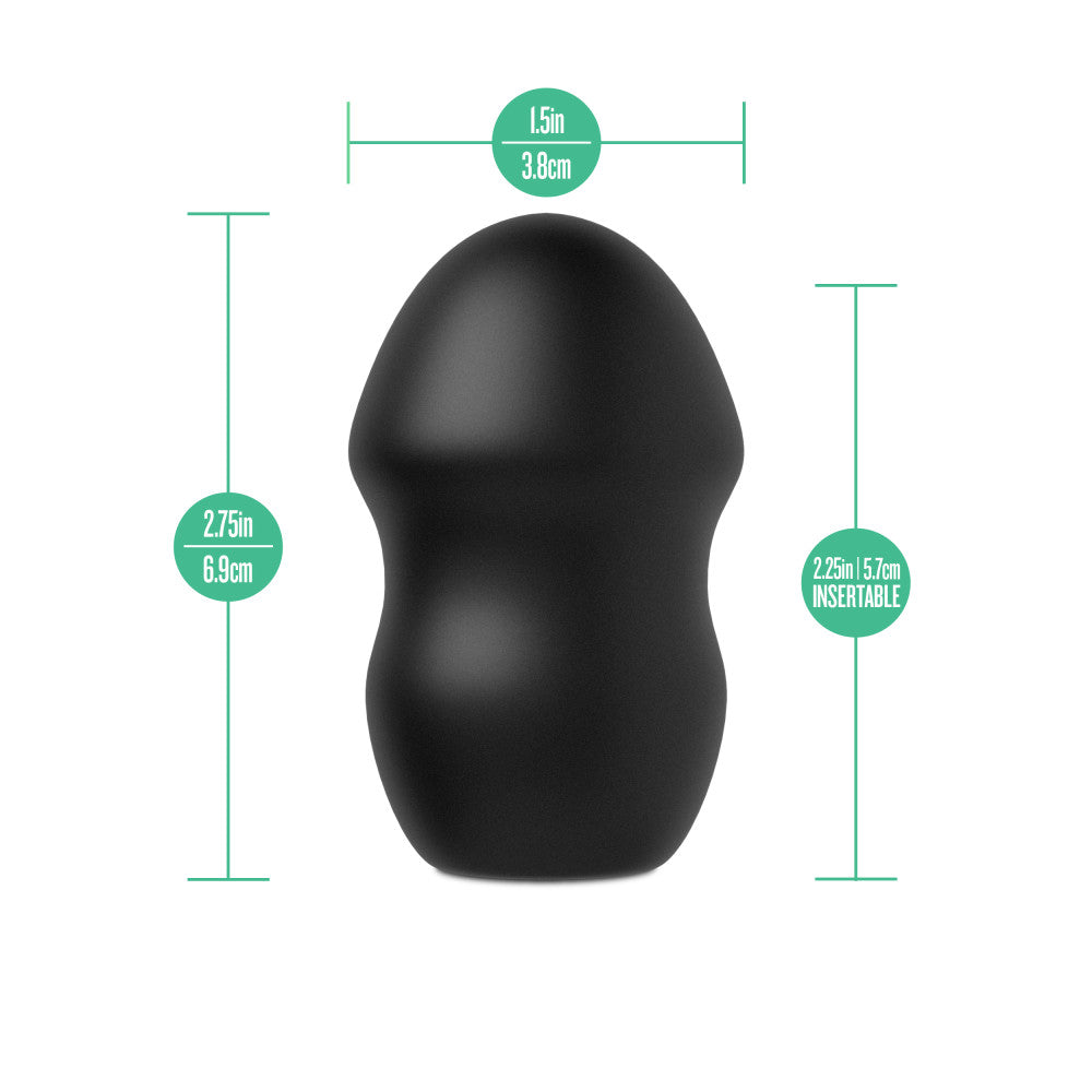 URSELF™ | Fortify Silicone FTM Masturbation Stroker With Textured Interior – Silicone Male Masturbator – In Black