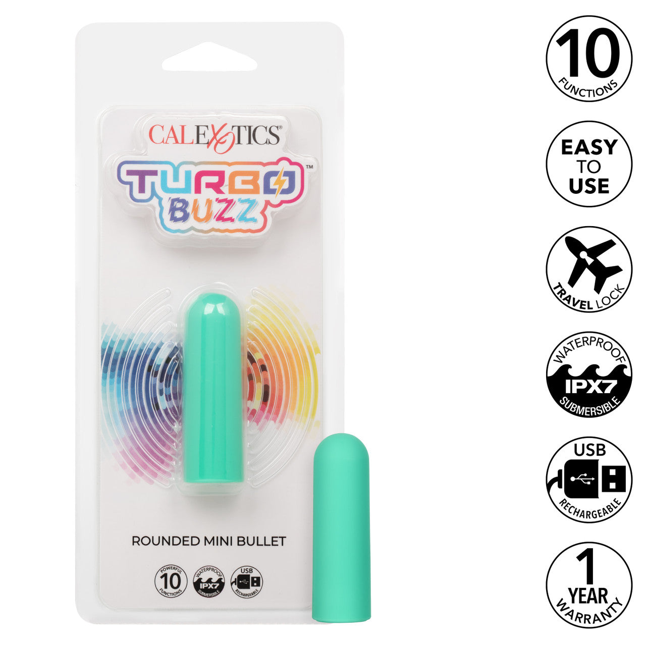 Turbo Buzz™ Rounded Mini Bullet - Green