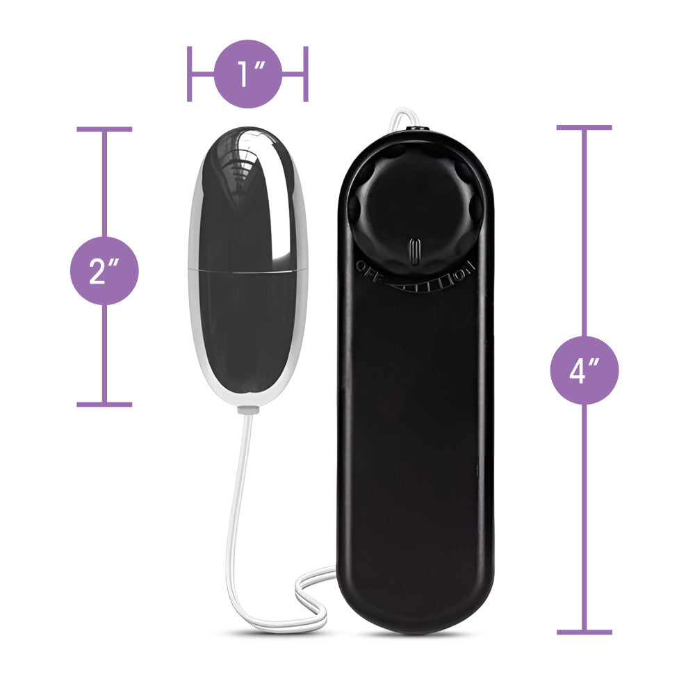 B Yours By Blush® | Silver Power Bullet Black 2-Inch Vibrating Bullet