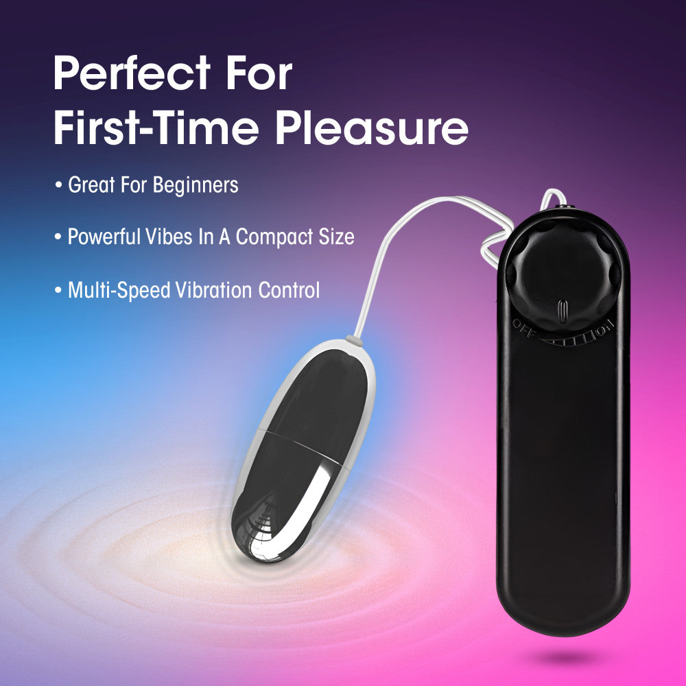 B Yours By Blush® | Silver Power Bullet Black 2-Inch Vibrating Bullet