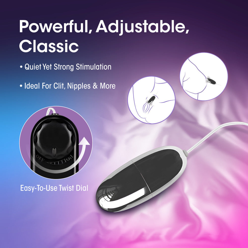 B Yours By Blush® | Silver Power Bullet Black 2-Inch Vibrating Bullet