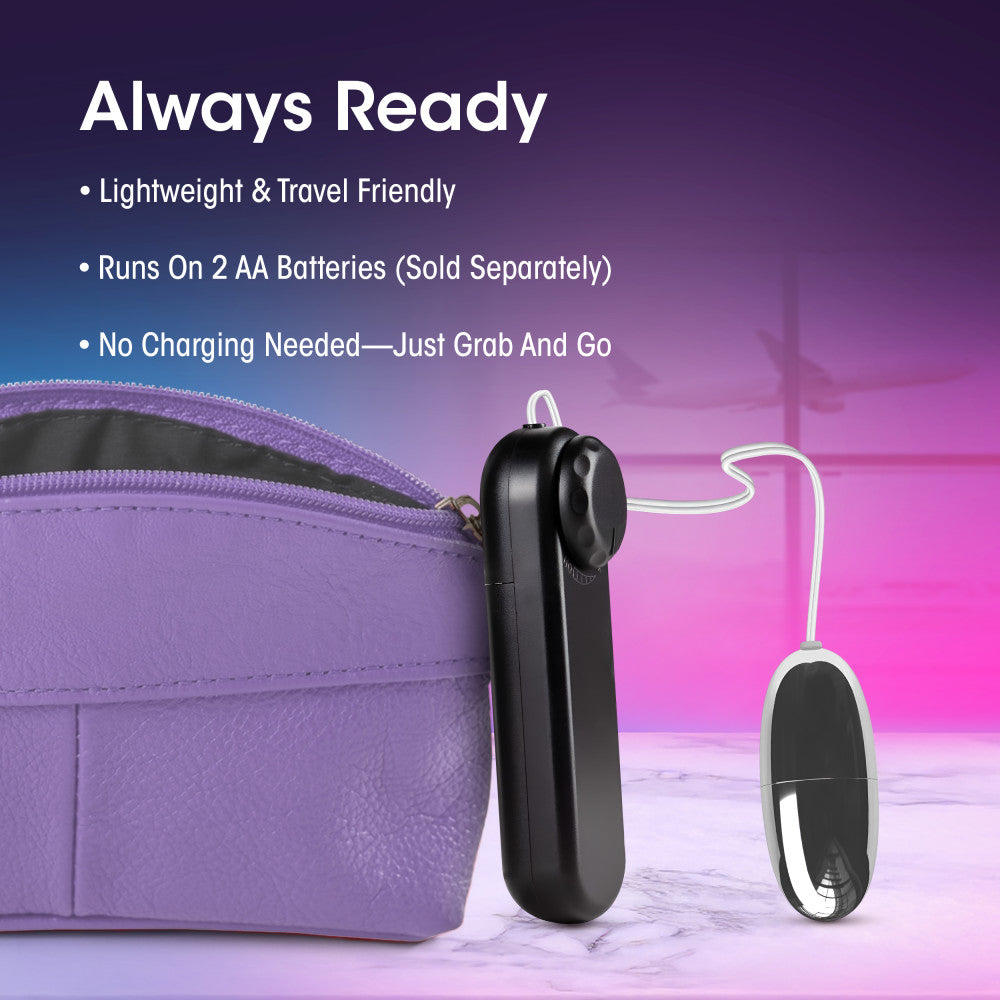 B Yours By Blush® | Silver Power Bullet Black 2-Inch Vibrating Bullet